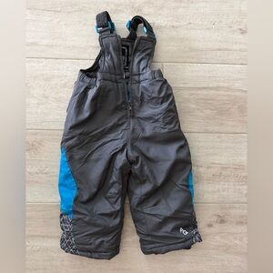 Arctic Quest Youth black and blue snow bib overalls 18 months- like new.